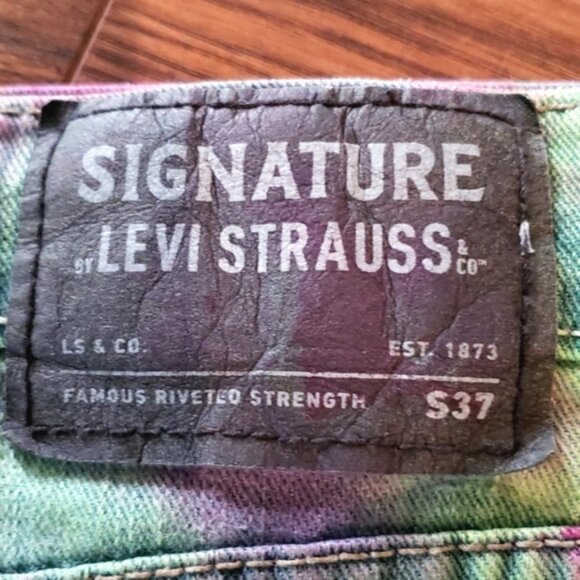 SIGNATURE By Levi Strauss Slim Tye Dyed Jeans - Picture 3 of 10